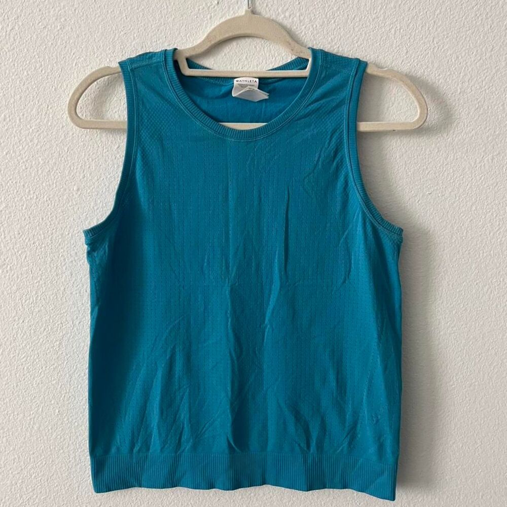 Athleta Workout Tank Top Women's S Sleeveless Athleisure Casual Gym Pilates Blue